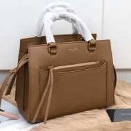 Saint Laurent East Side Small Tote Bag in Smooth Leather 554116 Sand Brown 2019
