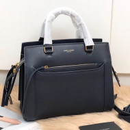 Saint Laurent East Side Small Tote Bag in Smooth Leather 554116 Dark Blue 2019