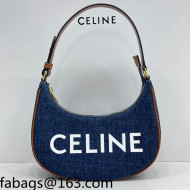 Celine Ava Hobo Bag in Denim and Calfskin Blue/Brown/White 2021