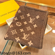 Louis Vuitton Monogram Wool Blanket 140x180cm Brown 2021 110220