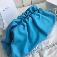 Bottega Veneta Large The Pouch Oversize Clutch in Soft Folded Leather Sky Blue 2019
