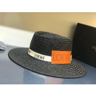 Loewe Straw Wide Brim Hat Black LO5 2021