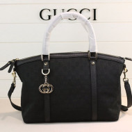 Gucci GG Canvas Top Handle Bag 341503 Black 2021