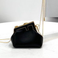 Fendi First Nano Bag Charm in Black Nappa Leather 2021 80018S