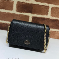 Gucci Leather Super Mini Bag 615463 Black 2021