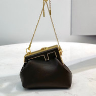 Fendi First Nano Bag Charm in Coffee Brown Nappa Leather 2021 80018S