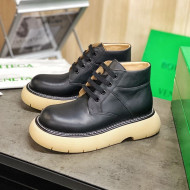 Bottega Veneta Calfskin Short Boots in Oversize Sole Black 2020
