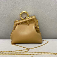Fendi First Nano Bag Charm in Apricot Nappa Leather 2021 80018S