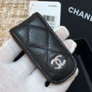 Chanel Grained Calfskin Bill Clip A80801 Black/Silver 2021