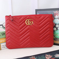 Gucci GG Marmont Leather Pouch ‎525541 Red 2019