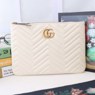 Gucci GG Marmont Leather Pouch ‎525541 White 2019