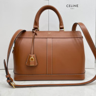 Celine Medium Cabas De France Bag in Shiny Calfskin Tan Brown 2021