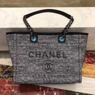 Chanel Deauville Medium Shopping Bag Black 2018
