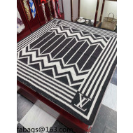 Louis Vuitton Cashmere Wool Shawl 140x140cm Black 2021 110258