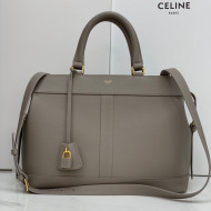 Celine Medium Cabas De France Bag in Grained Calfskin Grey 2021