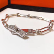 Hermes Kelly Crystal Bracelet Silver 2019
