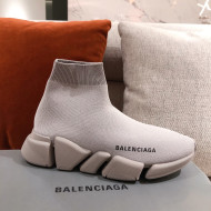 Balenciaga Speed Knit Sock Boot Sneaker Grey 2021 08 ( For Women and Men)