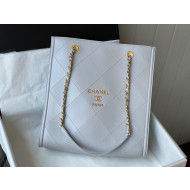 Chanel Calfskin Medium Shopping Bag AS2753 Gray 2021 TOP