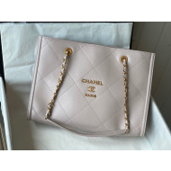 Chanel Calfskin Small Shopping Bag AS2752 Light Pink 2021 TOP