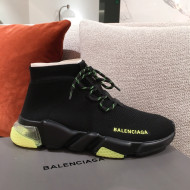Balenciaga Speed Knit Sock Lace-up Boot Sneaker Black 2021 14 ( For Women and Men)