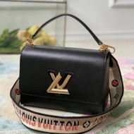 Louis Vuitton Twist MM Bag in Black Epi Leather M57505 2021