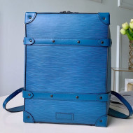 Louis Vuitton Men's Epi Leather Soft Trunk Backpack PM Blue M44752 2019