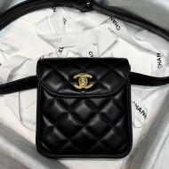 Chanel Vintage Quilted Lambskin Waist Bag A88861 Black 2020