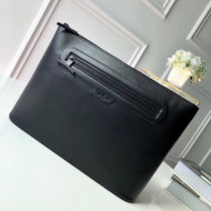 Louis Vuitton  Dark Infinity Leather Pochette Cosmos Clutch Bag M63268 2018