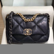 Chanel Lambskin 19 Small Flap Bag AS1160 Black 2019