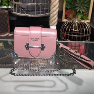 Prada Cahier Brushed Calfskin Clutch Bag 1BH018 Pink 2018