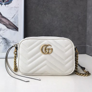 Gucci GG Marmont Matelassé Mini Shoulder Bag 448065 White 2022