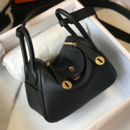 Hermes Lindy Mini Bag 19CM Black/Gold 2020 