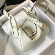 Hermes Lindy Mini Bag 19CM White/Gold 2020 