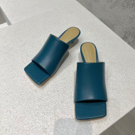 Bottega Veneta Stretch Lambskin Heel Sandals 4cm Blue 2022 032161