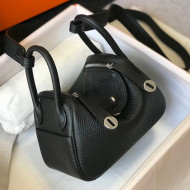 Hermes Lindy Mini Bag 19CM Black/Silver 2020 