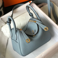Hermes Lindy Mini Bag 19CM Flax Blue/Gold 2020 