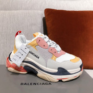 Balenciaga Triple S Sneakers White/Yellow 2021 05 (For Women and Men)
