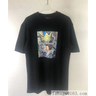 Balenciaga Cotton T-shirt BT61903 Black 2021(For Women and Men)