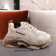 Balenciaga Triple S Sneakers Beige 2021 12 (For Women and Men)