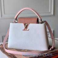 Louis Vuitton Capucines Mini Bag M56409 White/Pink 2020