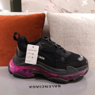Balenciaga Triple S Sneakers Black/Pink 2021 18 (For Women and Men)