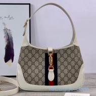 Gucci Jackie 1961 GG Canvas Small Hobo Bag 636706 White 2020