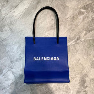 Balenciaga Calfskin Vertical Mini Shopping Tote Bag 201016 Royal Blue/White 2020