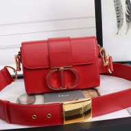 Dior 30 Montaigne Mini Box Shoulder Bag in Red Box Calfskin 2021