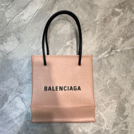 Balenciaga Calfskin Vertical Mini Shopping Tote Bag 201016 Nude Pink/Black 2020