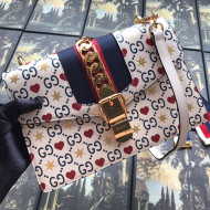 Gucci Sylvie GG Heart Star Small Shoulder Bag 524405 2019