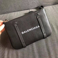 Balen...ga Everyday Calfskin Cross Body Bag Black 2018