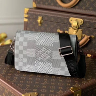 Louis Vuitton Men's Studio Messenger Bag in Damier 3D Canvas N50014 Light Grey 2021