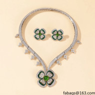 Bvlgari Clover Earrings/Necklace Green 04 2021