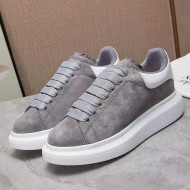 Alexander Mcqueen Suede and Calfskin Sneakers Grey 2021